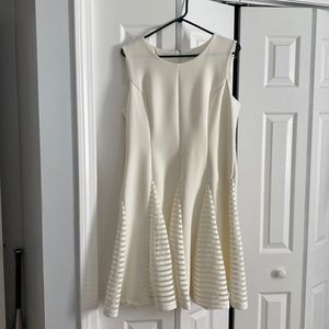 Calvin Klein A-line/fit and flare white dress